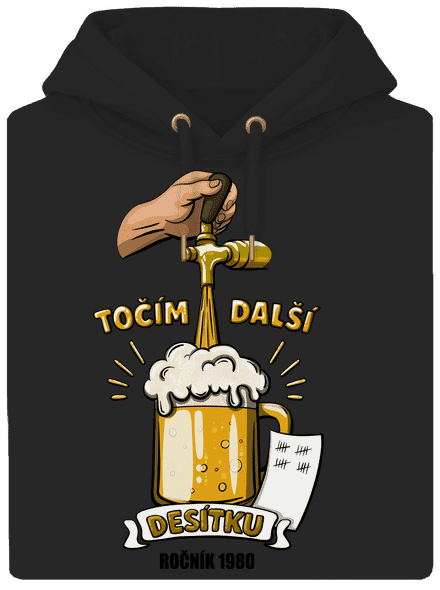Točím další desítku unisex mikina premium Dark Black