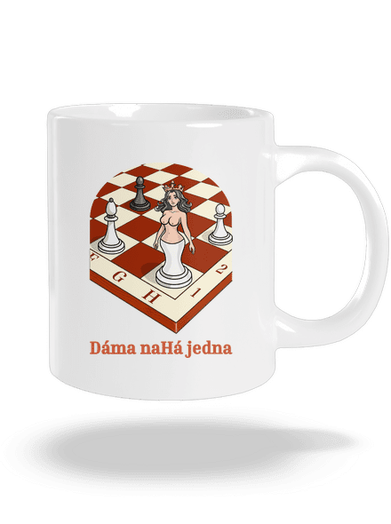 Dáma nahá jedna velký hrnek White