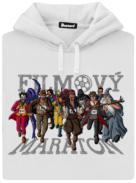 Filmový maraton dámská mikina klokanka White
