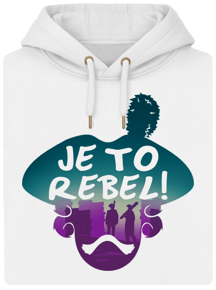 Je to rebel unisex mikina premium Snowwhite