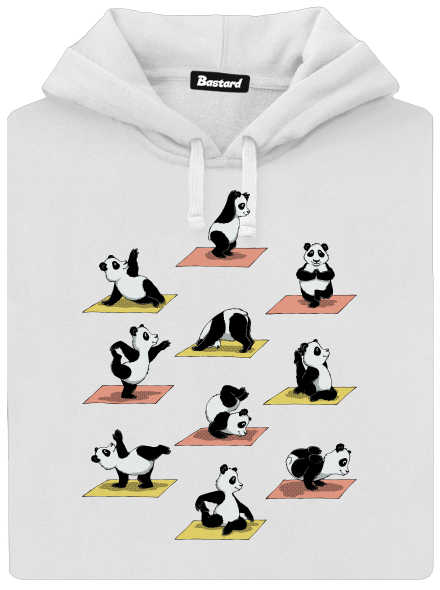 Pandí jóga dámská mikina klokanka White