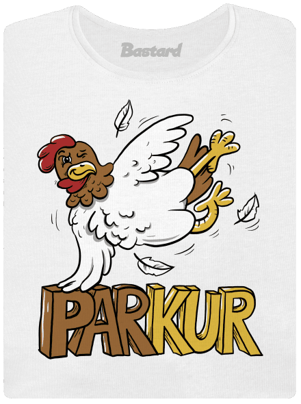 Parkur dámské tričko s lemem White