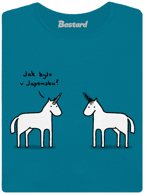 Pornorožec dámské tričko s lemem Turquoise