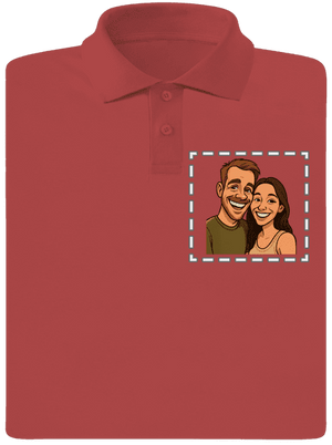 Karikatura z vlastní fotky pánská polokošile Burgundy