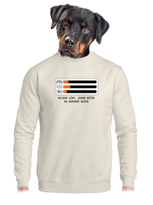 unisex mikina bez kapuce