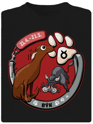 Psí horoskop: Býk dětské sportovní tričko Black