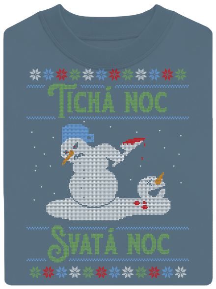 Vánoční koleda unisex mikina bez kapuce Nordic Blue