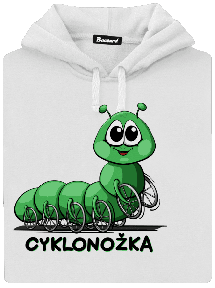 Cyklonožka dámská mikina klokanka White