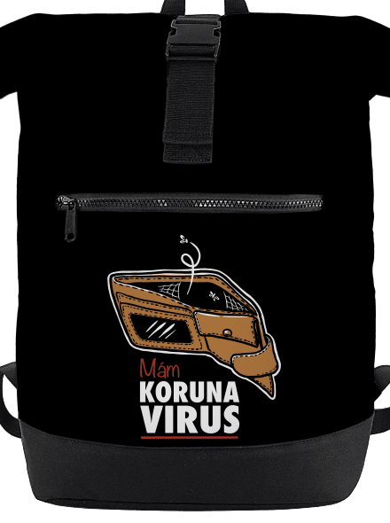 Korunavirus v peněžence batoh Black