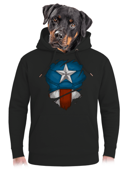 Captain Inside unisex mikina premium Dark Black