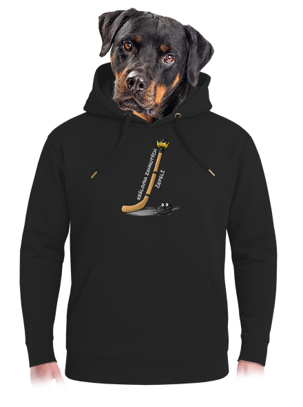 Král zahnutých čepelí - hokej unisex mikina premium Dark Black