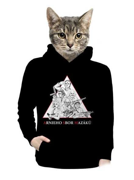 Arnieho sbor mazáků  dámská mikina klokanka Black