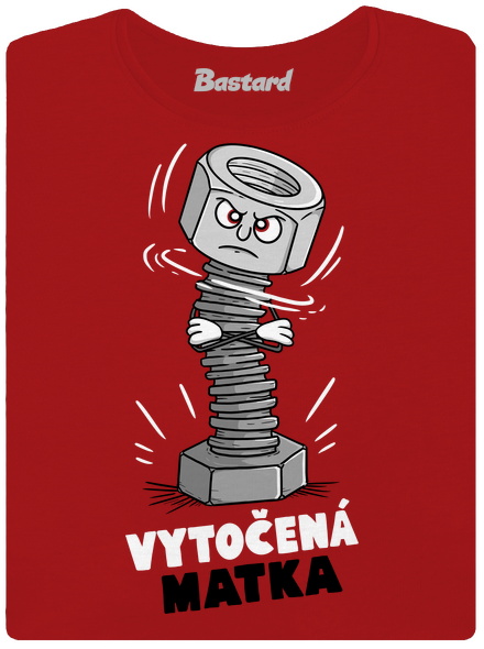 Vytočená matka dámské tričko s lemem Red Mal
