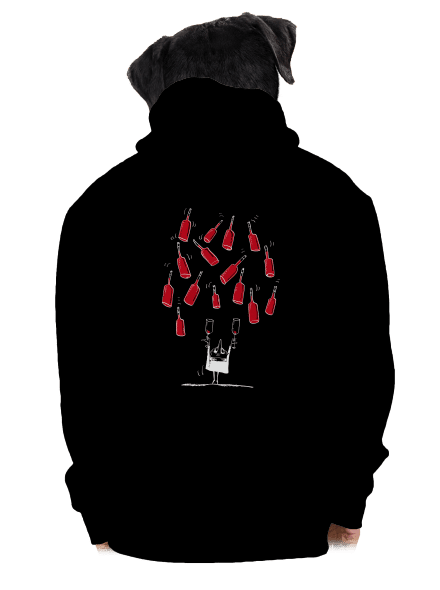 Šťastný vinař pánská mikina na zip Black