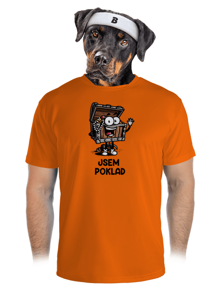 Jsem poklad pánské sportovní tričko Neon Orange