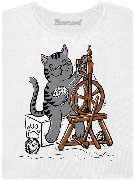 Kočka přede dámské tričko premium White