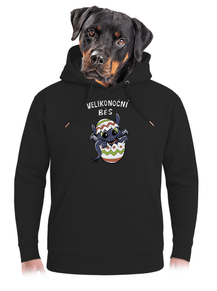 Velikonoční běs unisex mikina premium Dark Black