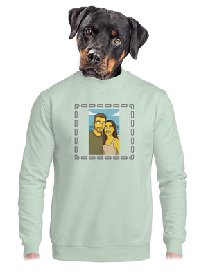 Simpsonovi z vlastní fotky unisex mikina bez kapuce Blush Mint