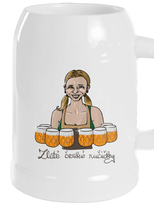 České ručičky půllitr White