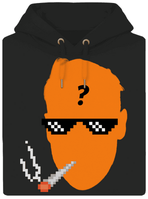 Thug life unisex mikina premium Dark Black