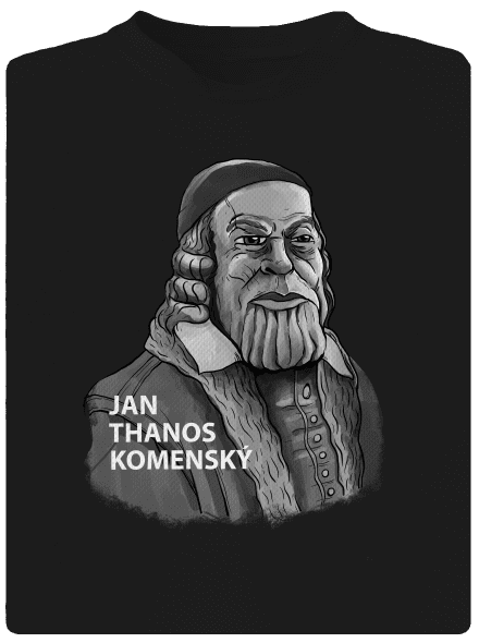 Jan Thanos Komenský pánské sportovní tričko Black