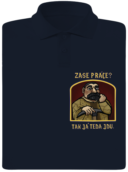 Zase práce? pánská polokošile Navy Mal