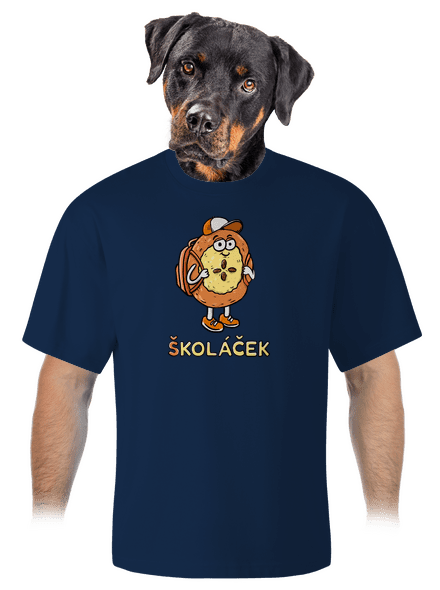 Školáček unisex tričko oversized Midnight Blue