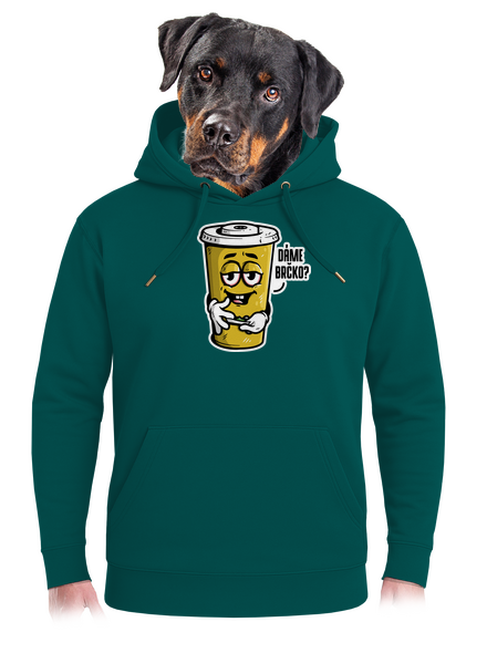 Dáme brčko? unisex mikina premium Emerald Green