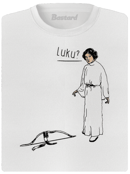 Luke a Leia dámské sportovní tričko White