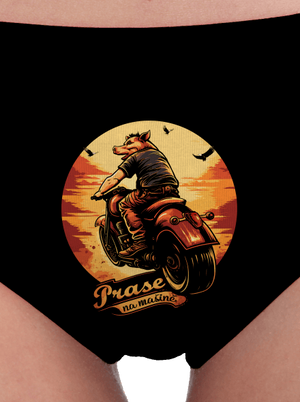 Prase na mašině dámské kalhotky Black