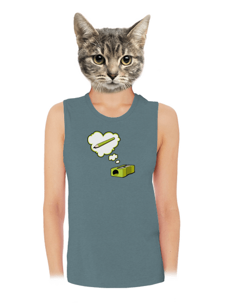 Tužka a Ořezávátko dámské tílko volné Heather Deep Teal