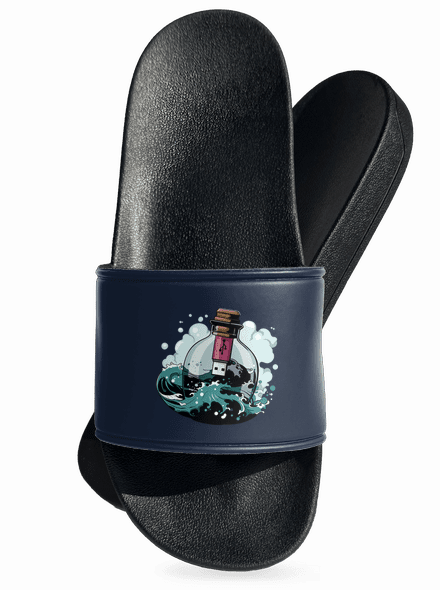 USB vzkaz v láhvi pantofle Navy