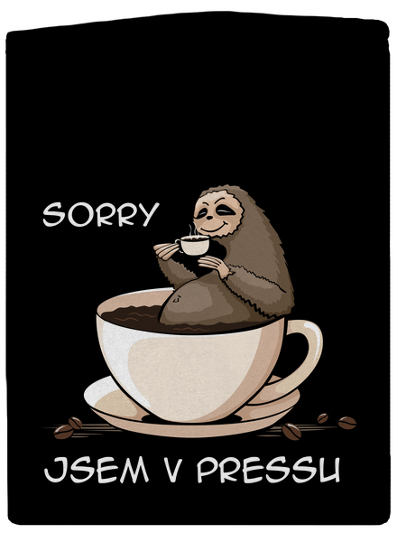 V pressu pánská mikina na zip Black