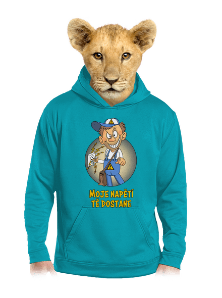 Moje napětí dětská mikina klokanka Hawaiian Blue