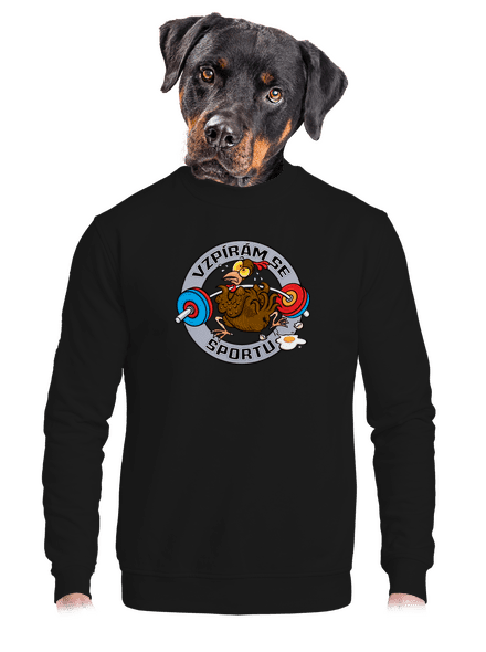 Vzpírám se sportu unisex mikina bez kapuce Black