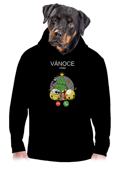 Vánoce volají pánská mikina klokanka Black
