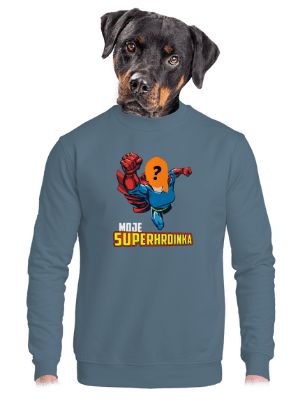 Moje superhrdinka unisex mikina bez kapuce Nordic Blue