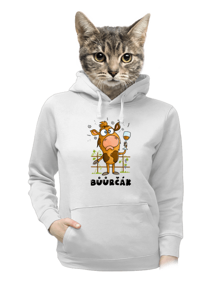 Bůůrčák dámská mikina klokanka White