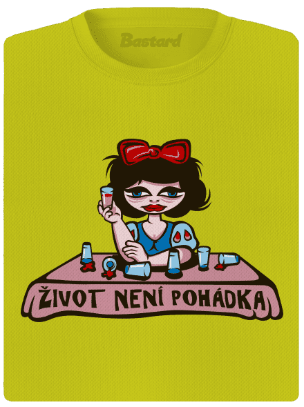 Sněhurka dámské sportovní tričko Neon Yellow