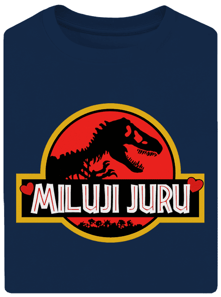 Miluji Juru unisex tričko oversized Midnight Blue