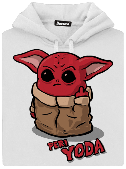 Peri Yoda dámská mikina klokanka White