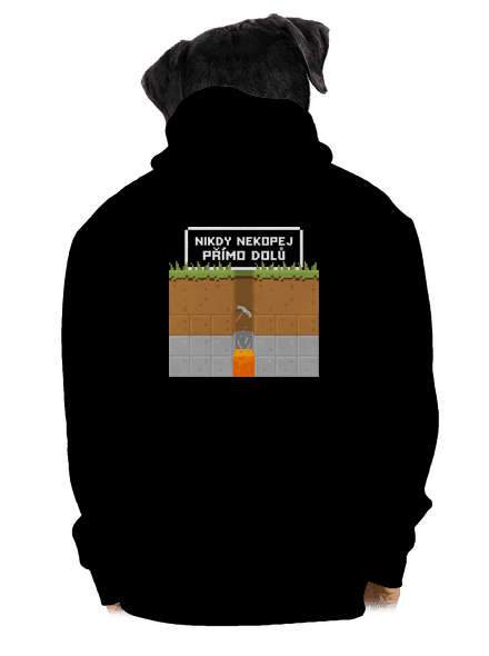 Nekopej dolů pánská mikina na zip Black