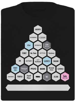 Textový alko kvíz a fix dámské sportovní tričko Black