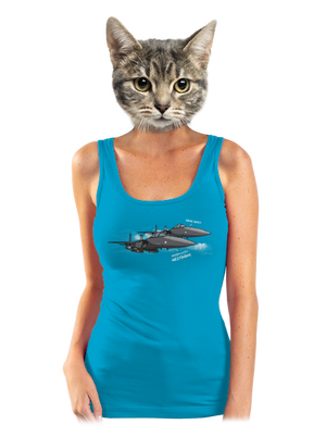 Stíhačka nestíhá dámské tílko klasické Blue Atol