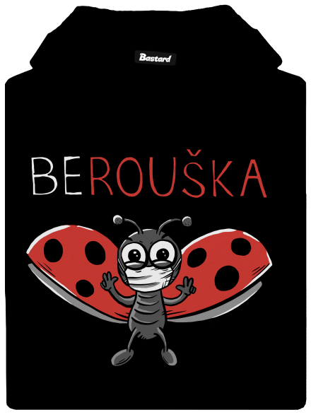 Berouška pánská mikina klokanka Black
