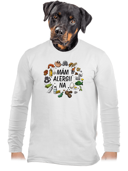 Mám alergii na... + fix pánské dlouhý rukáv White