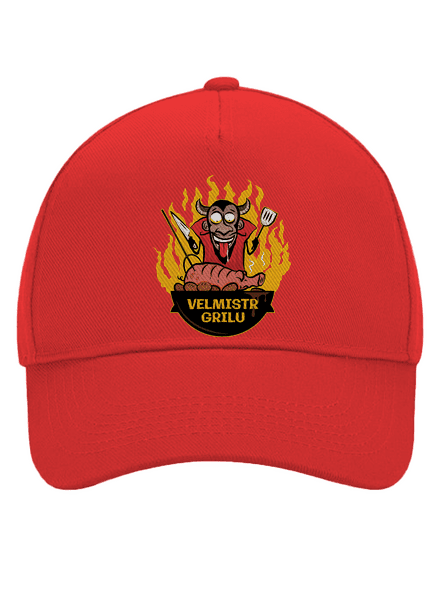Velmistr grilu kšiltovka baseballka Classic Red