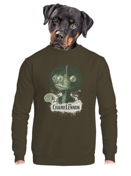 ChameLennon unisex mikina bez kapuce Urban Khaki