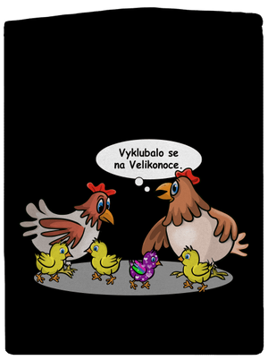 Velikonoční kuře dámská mikina na zip Black