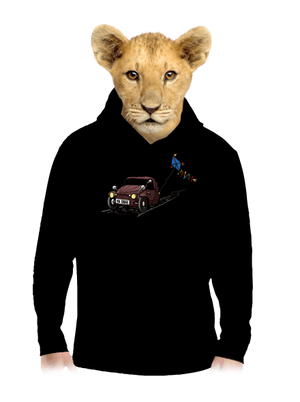 Hadrák dětská mikina klokanka Black